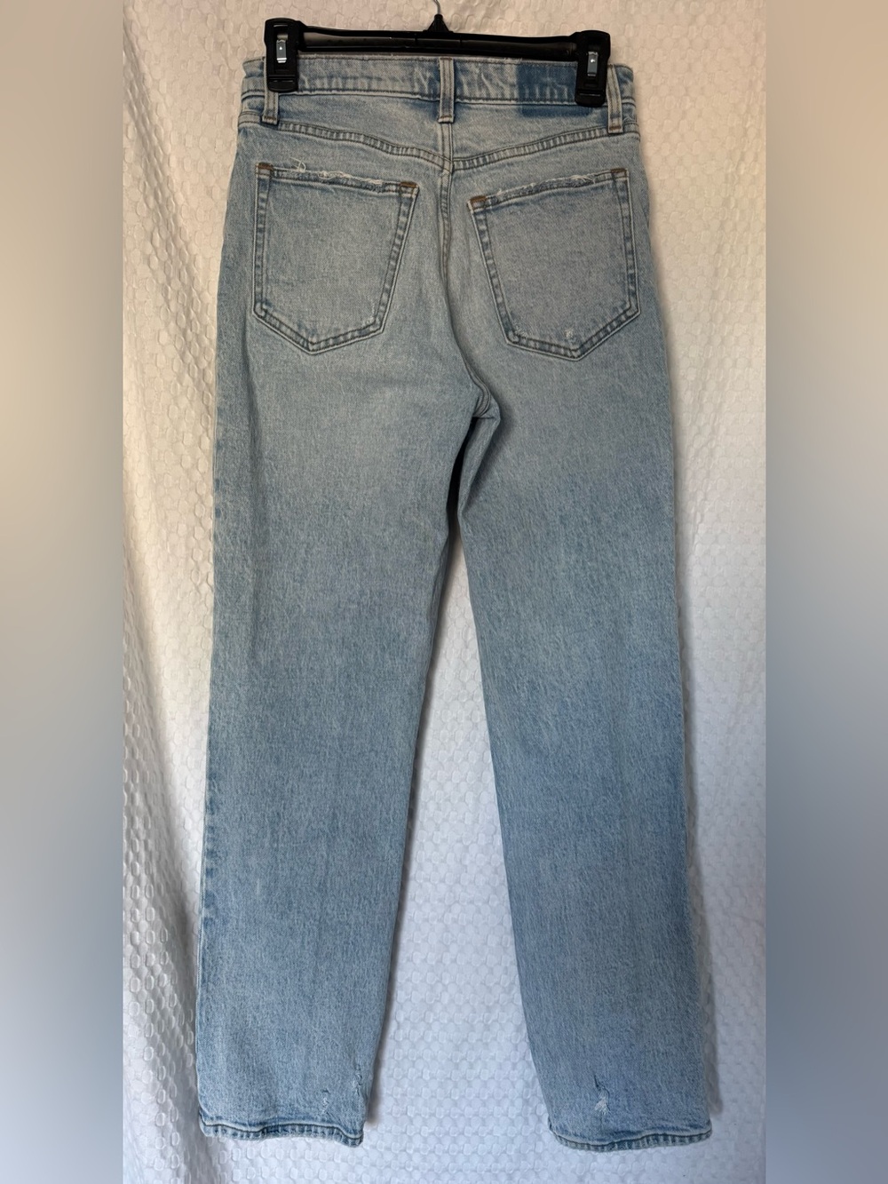 Abercrombie 90s Straight Ultra High Rise Jeans Light Wash 27/4 - Picture 3 of 7